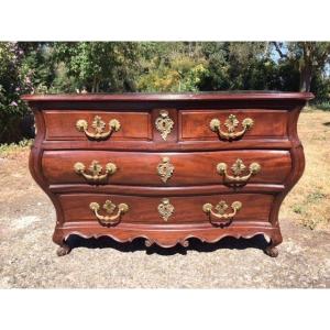 18th Century Bordelaise Commode In Solid Mahogany