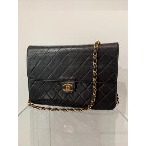 Chanel Black Quilted Leather Clutch - Classic 