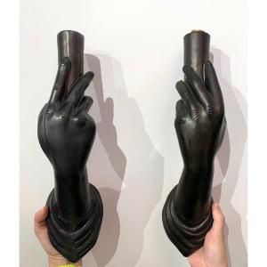 Paire d’appliques sculpturales en céramique – Jean Marais  (1913-1998) 