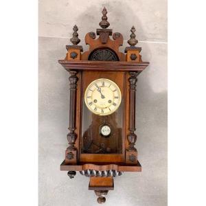 Wooden Wall Clock By Junghans - Period 1900