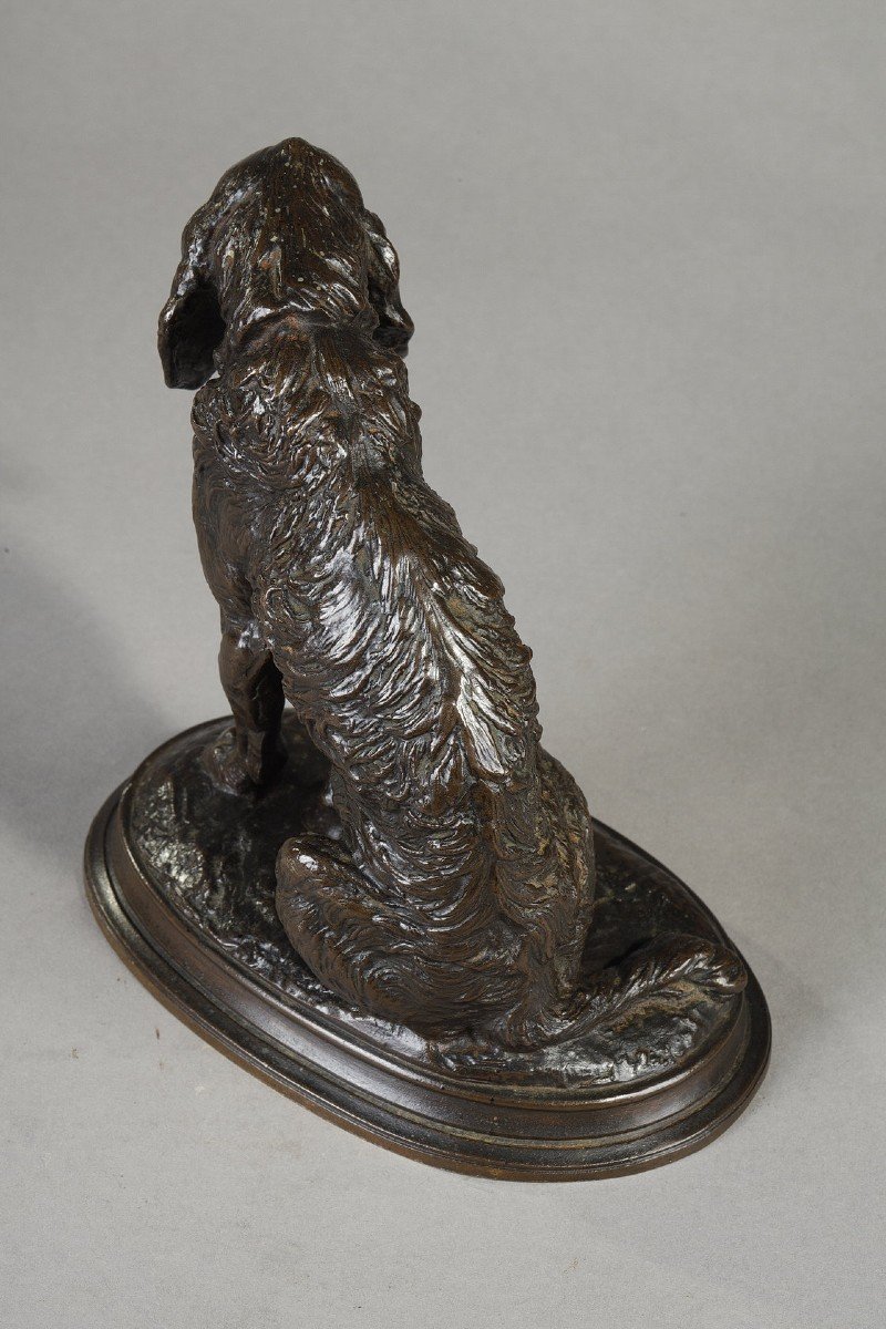 Chien Terrier assis - Emmanuel Fremiet (1824-1910)-photo-2