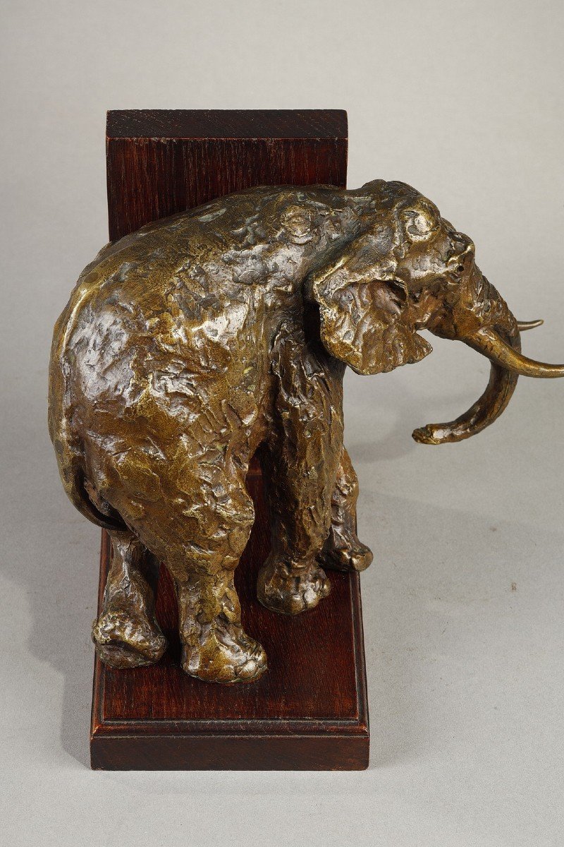 Pair Of Elephant Bookends - Ary Bitter (1883-1973)-photo-8