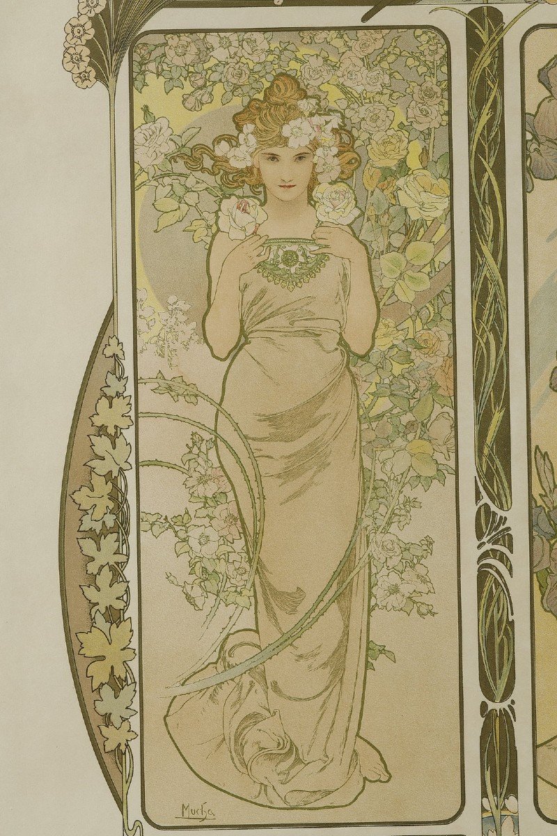 Les Fleurs - Alphonse MUCHA (1860-1939)-photo-3