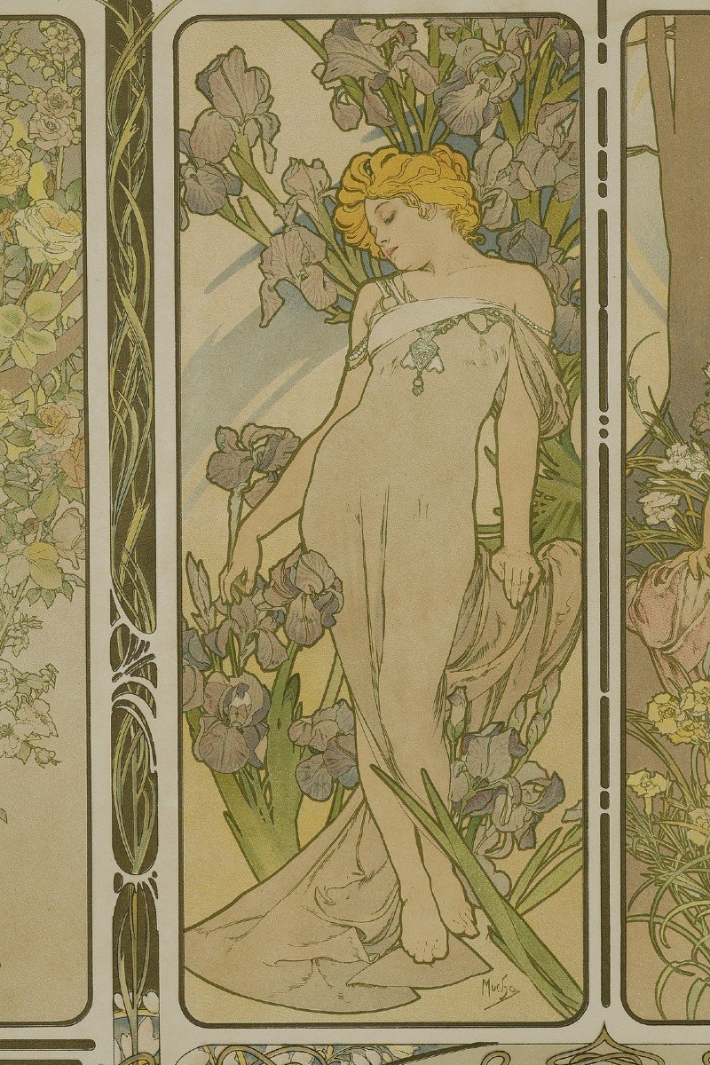 Les Fleurs - Alphonse MUCHA (1860-1939)-photo-4