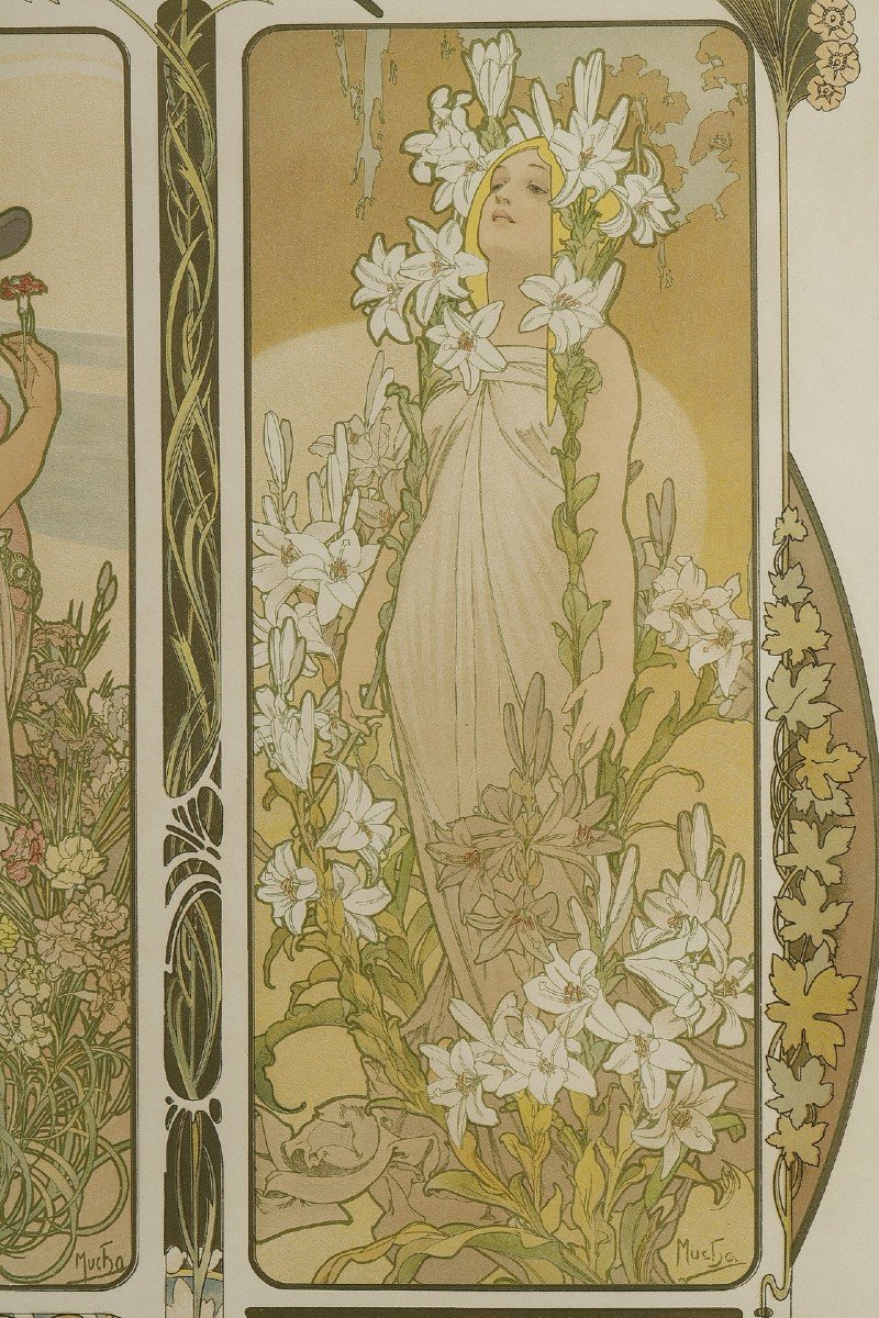 Les Fleurs - Alphonse MUCHA (1860-1939)-photo-1