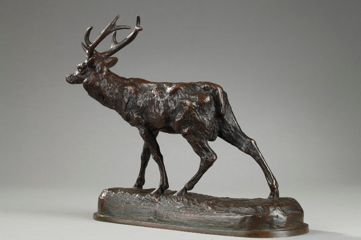 Walking Deer N°2 - Antoine-louis Barye (1796-1875)-photo-2