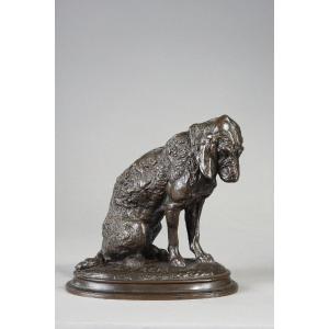 Chien Terrier assis - Emmanuel Fremiet (1824-1910)