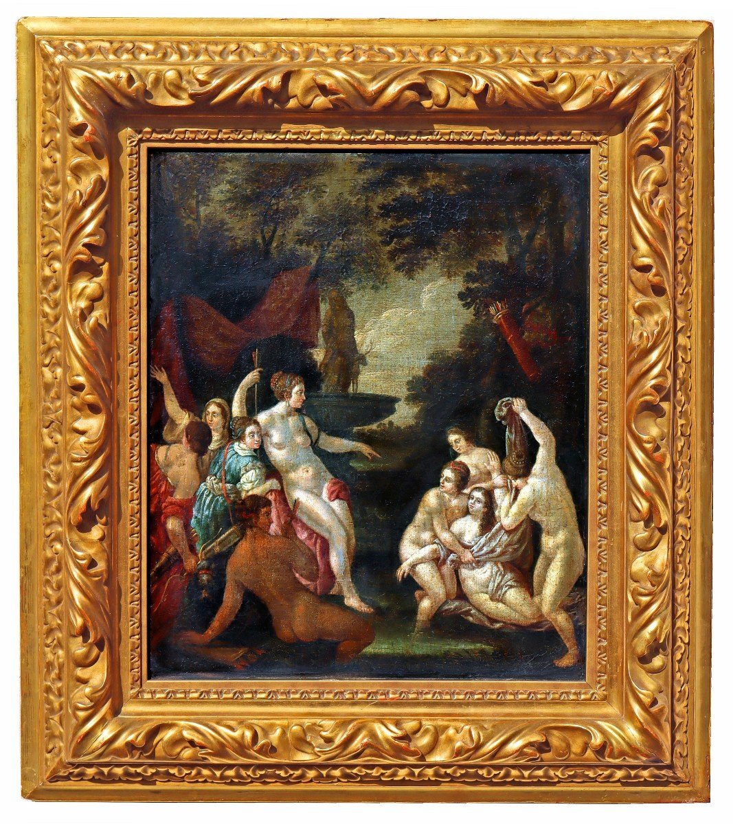 "diana And Callisto" Table XVII Follower Of Titian-photo-2