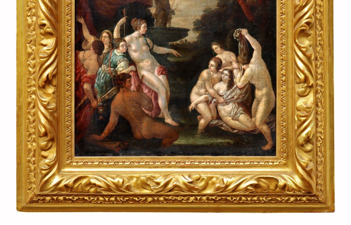 "diana And Callisto" Table XVII Follower Of Titian-photo-1