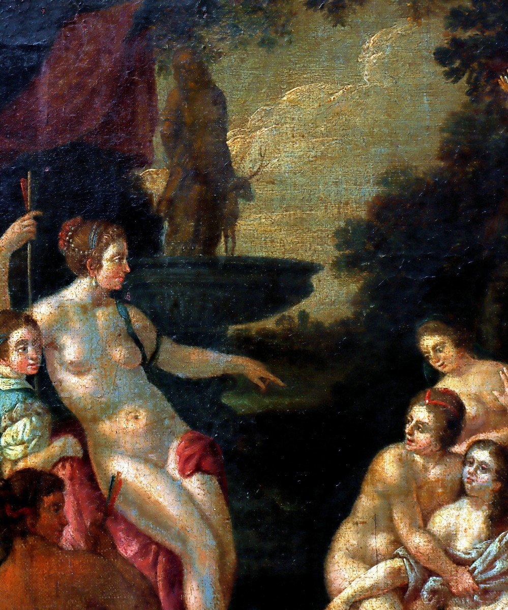 "diana And Callisto" Table XVII Follower Of Titian-photo-3