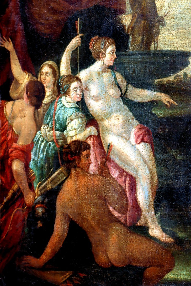 "diana And Callisto" Table XVII Follower Of Titian-photo-5