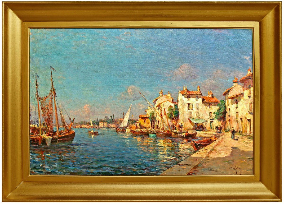 Henry MALFROY (1895-1944) Grande Vue Impressionniste du Port de Martigues