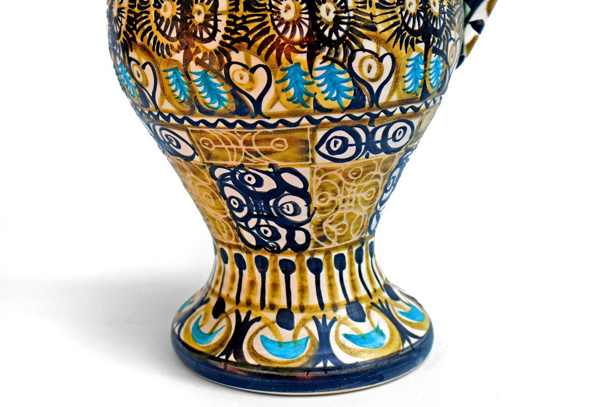 Quimper Keraluc Large Vase By André Horellou (1943-2011)-photo-3