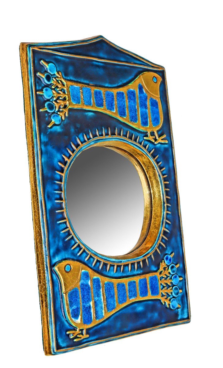 Mithé Espelt (1923 - 2020) Ceramic Mirror 1963-photo-2