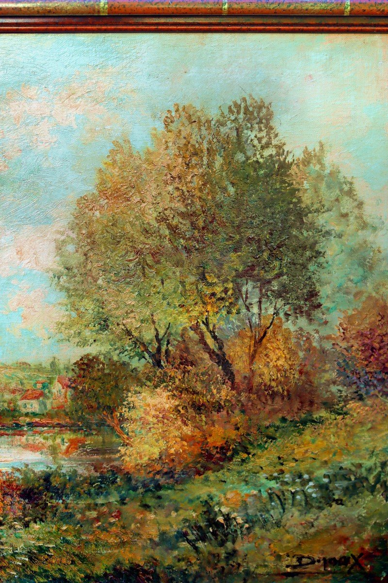 Daniel DEJOUX (1935) Paysage Impressionniste en Automne-photo-3