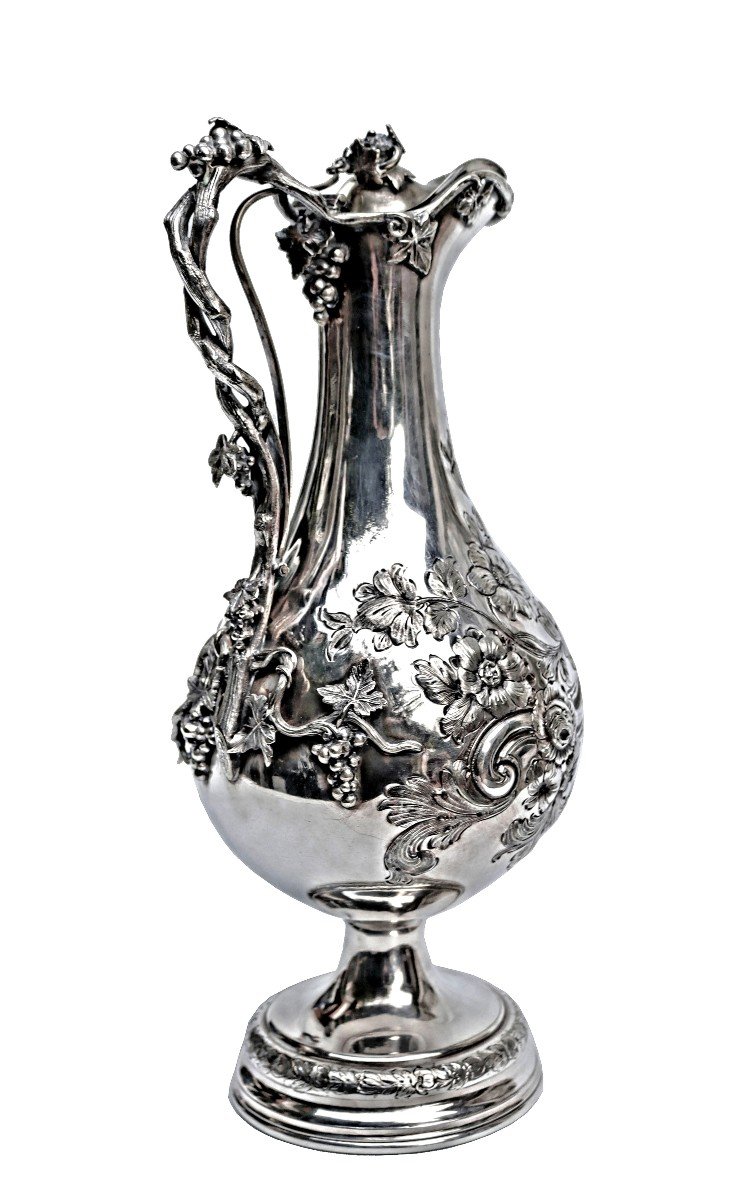 Ewer Sterling Silver Victorian Armada Jug-photo-2