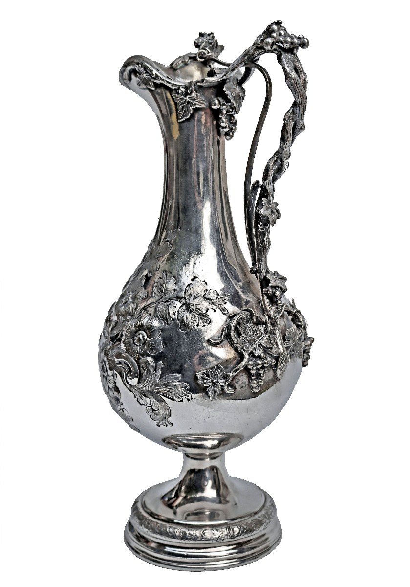 Ewer Sterling Silver Victorian Armada Jug-photo-4