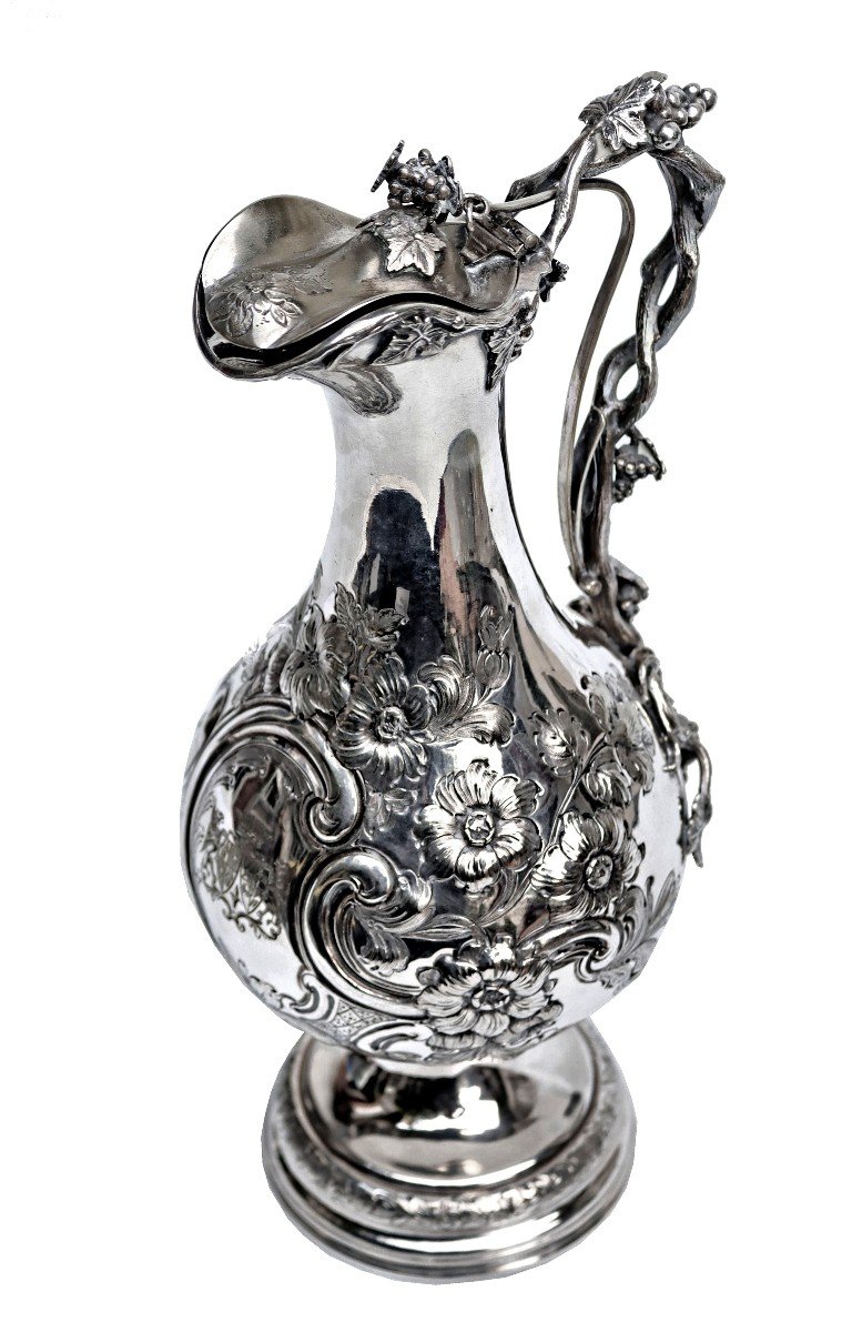 Ewer Sterling Silver Victorian Armada Jug-photo-1