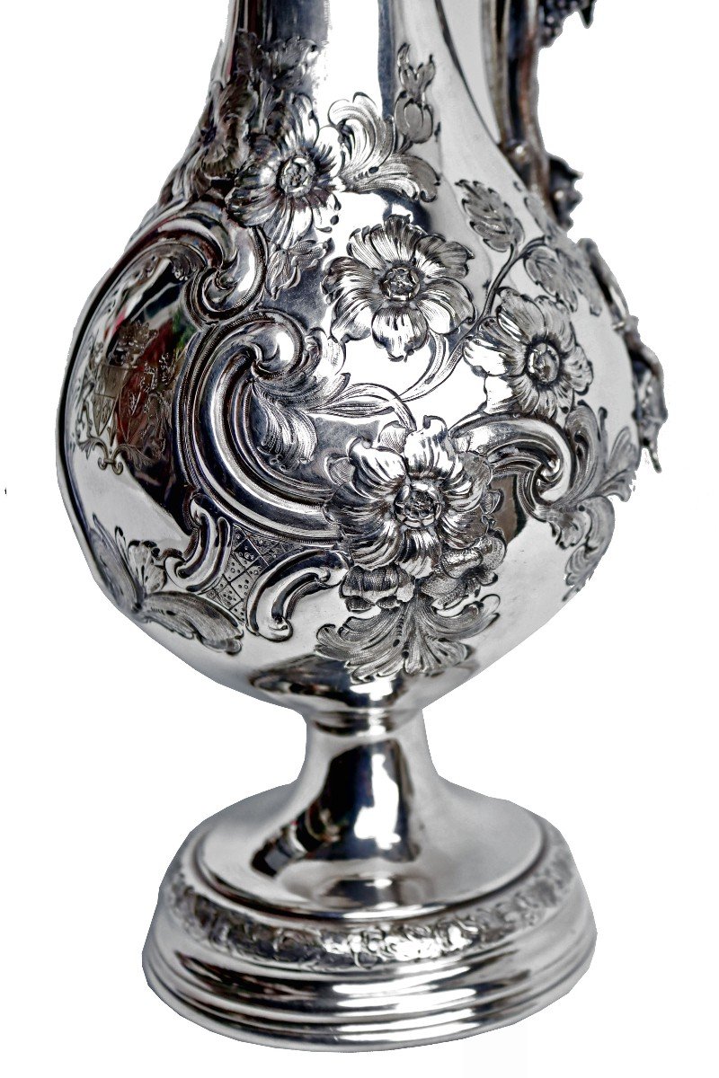 Ewer Sterling Silver Victorian Armada Jug-photo-5