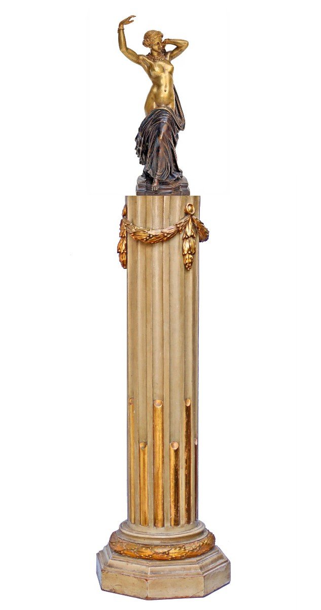 Louis XVI Carved Golden Wood Column