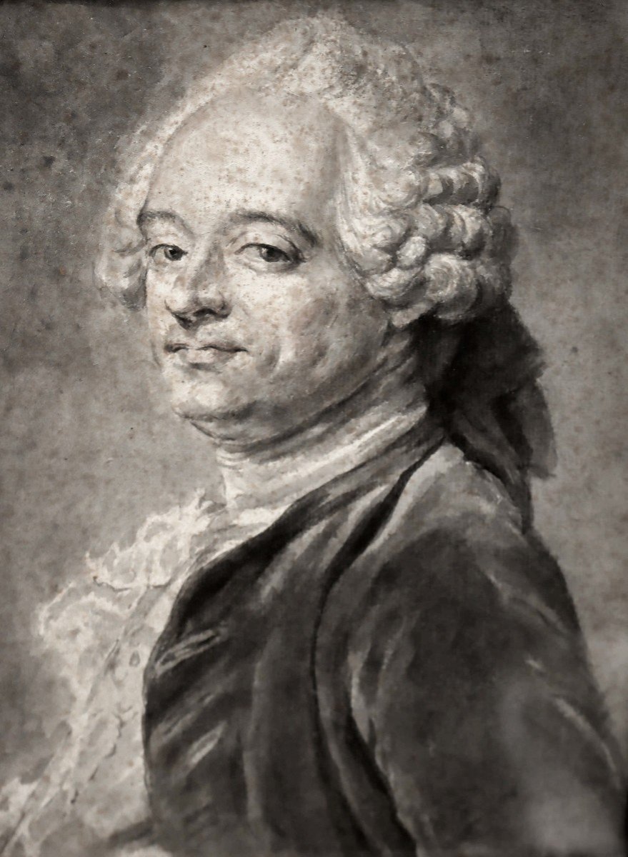 18th Century Drawing Attributed To Jb Perronneau (paris 1715-1783)-photo-2
