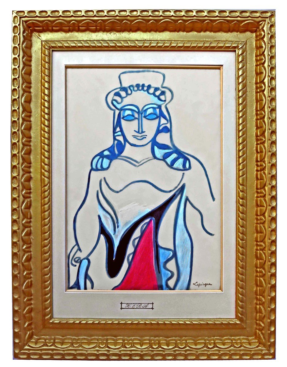 Charles Lapicque (1898 - 1988) Portrait Of The Goddess "hera"-photo-2