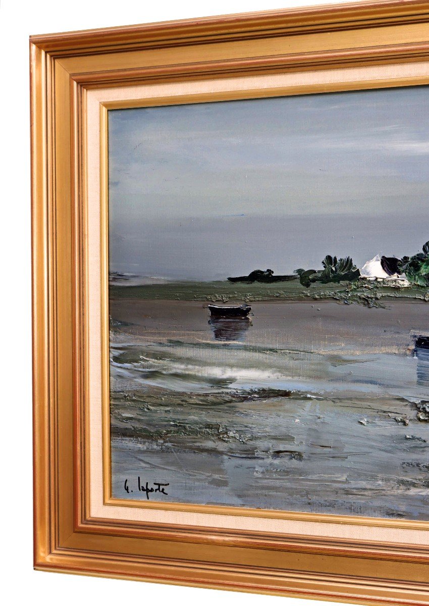 Georges LAPORTE (1926-2000) HST Bretagne Quiberon-photo-3