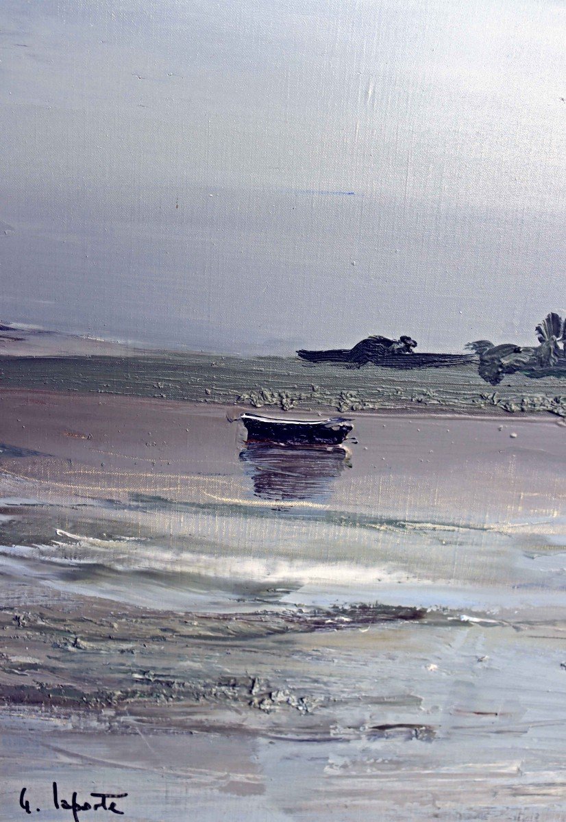 Georges LAPORTE (1926-2000) HST Bretagne Quiberon-photo-3