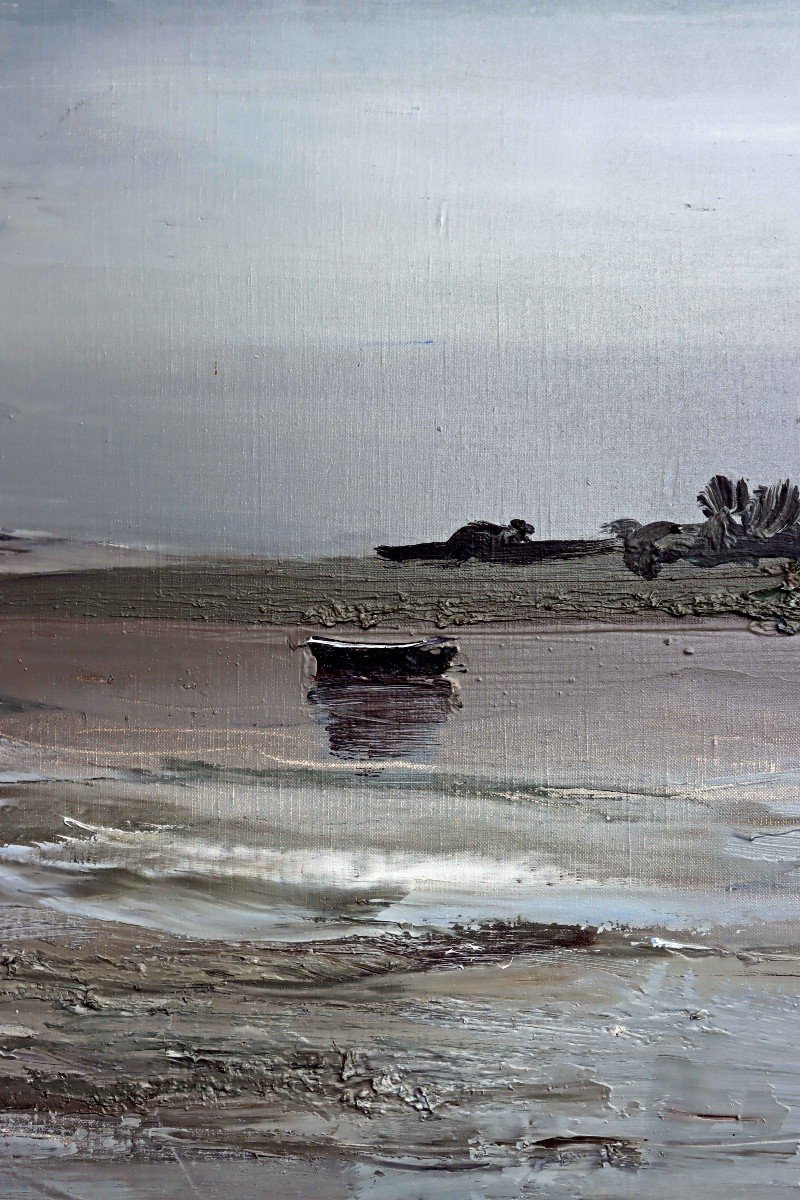 Georges LAPORTE (1926-2000) HST Bretagne Quiberon-photo-6