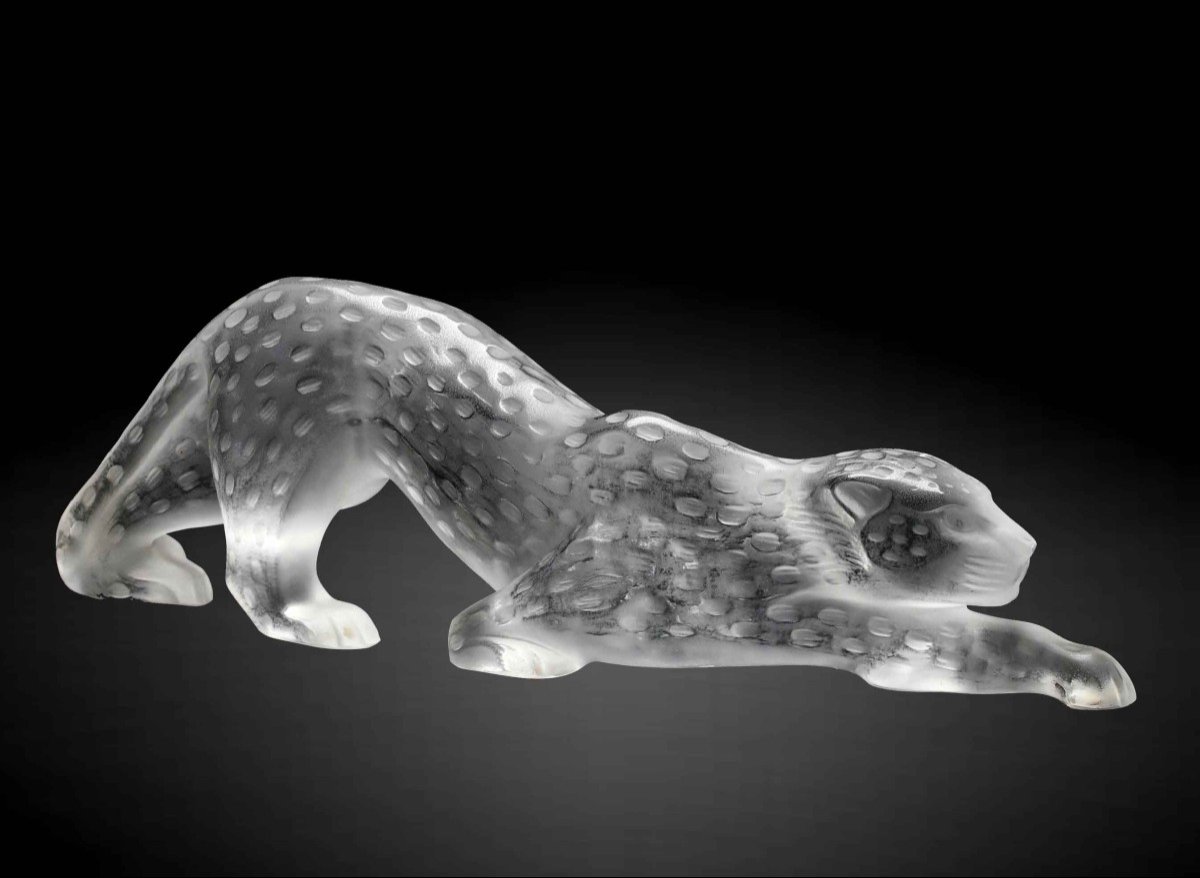 Lalique Panther Zeila (large Model: 37 Cm)-photo-2