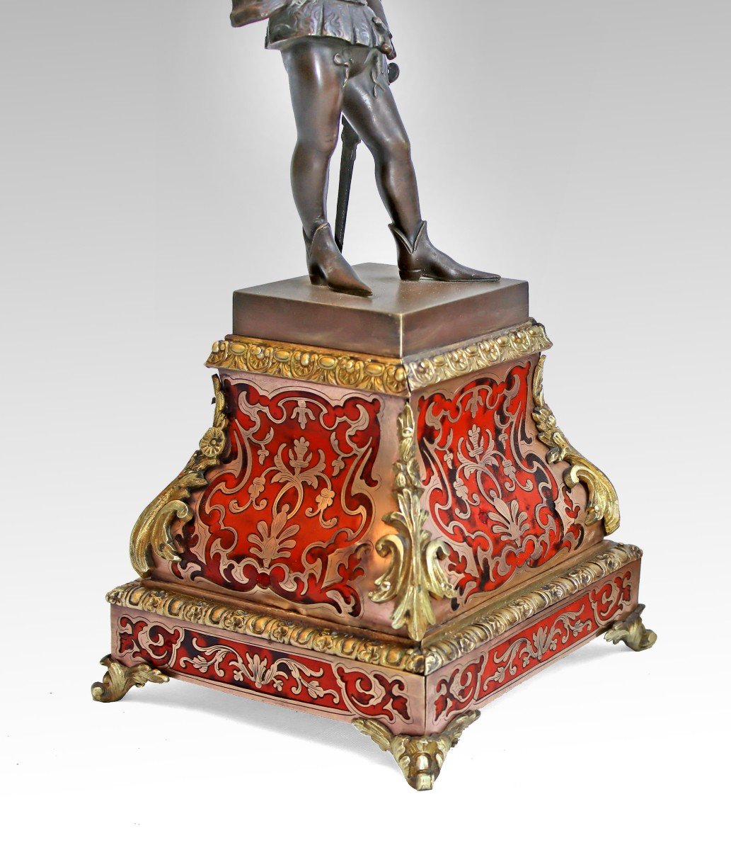 Antonin Moine (1796-1849) Attributed To Pair Of Bronze Statues Charles X Period-photo-7