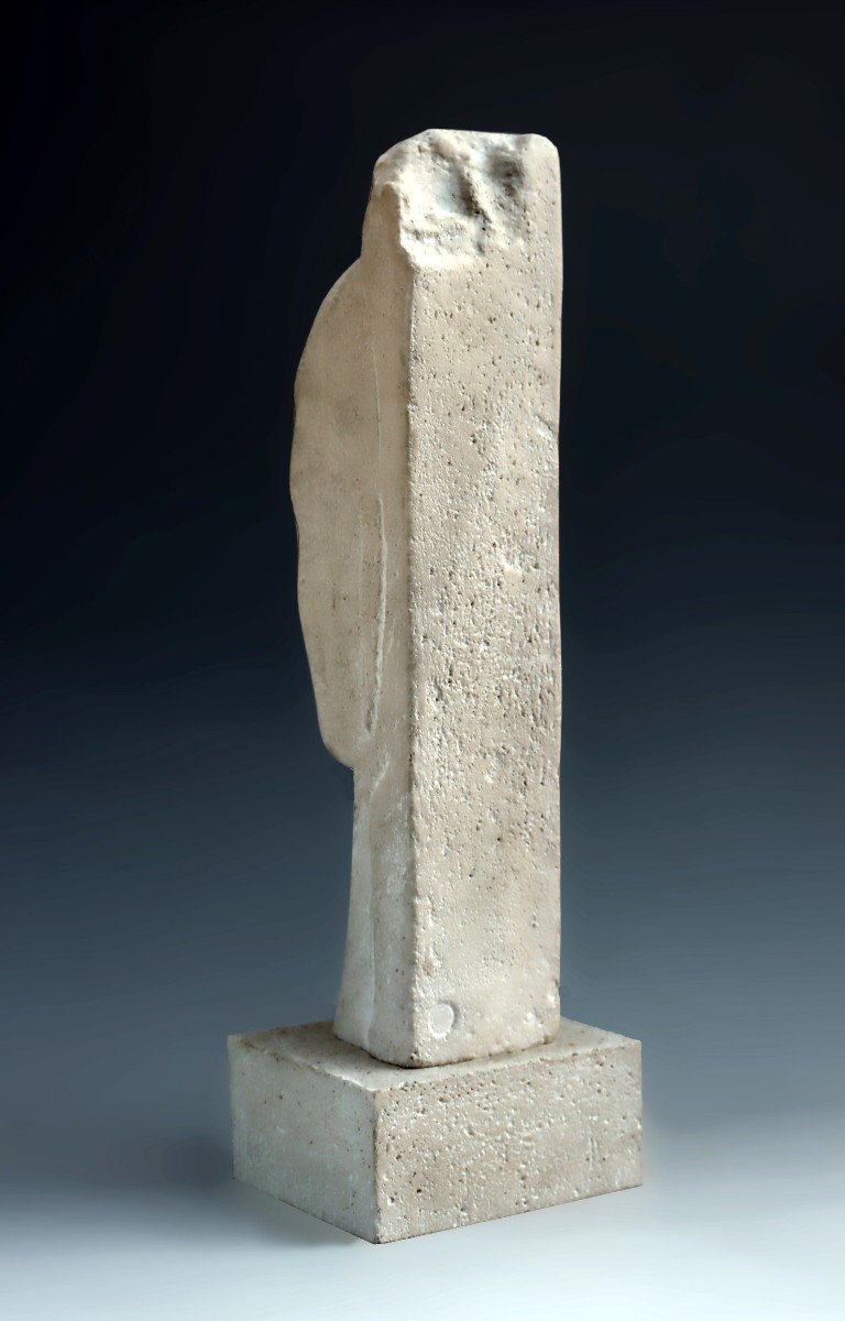 Amedeo Modigliani (1884-1920) Sculpture Tête de femme-photo-7