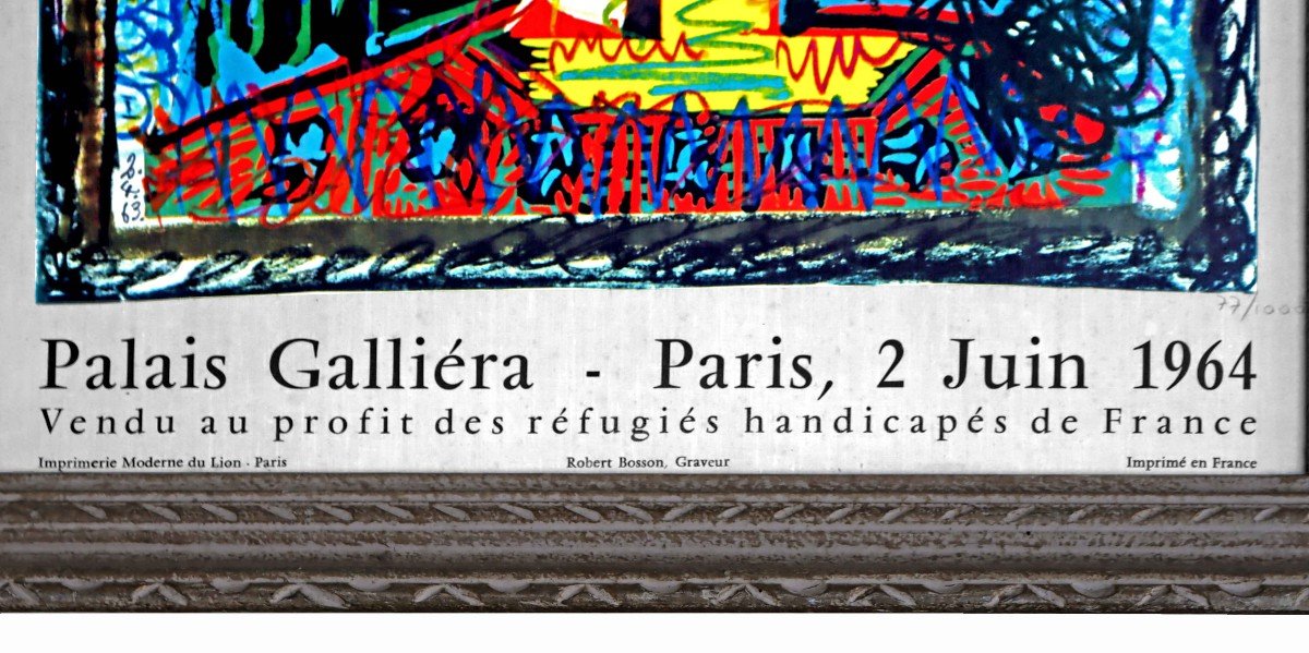 PICASSO Affiche Originale Exposition Palais Galliera 1964-photo-1