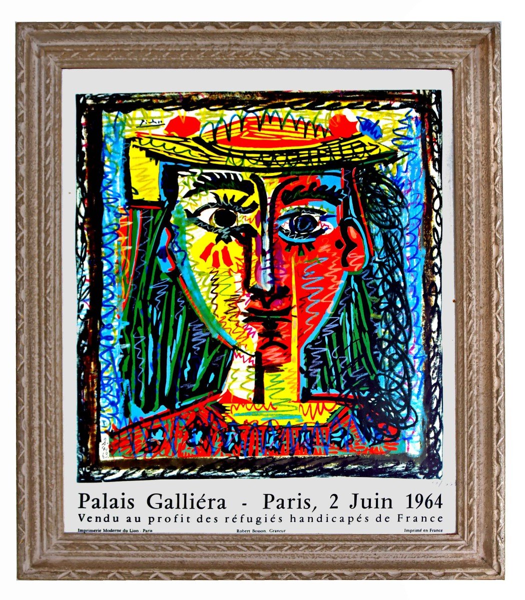 PICASSO Affiche Originale Exposition Palais Galliera 1964