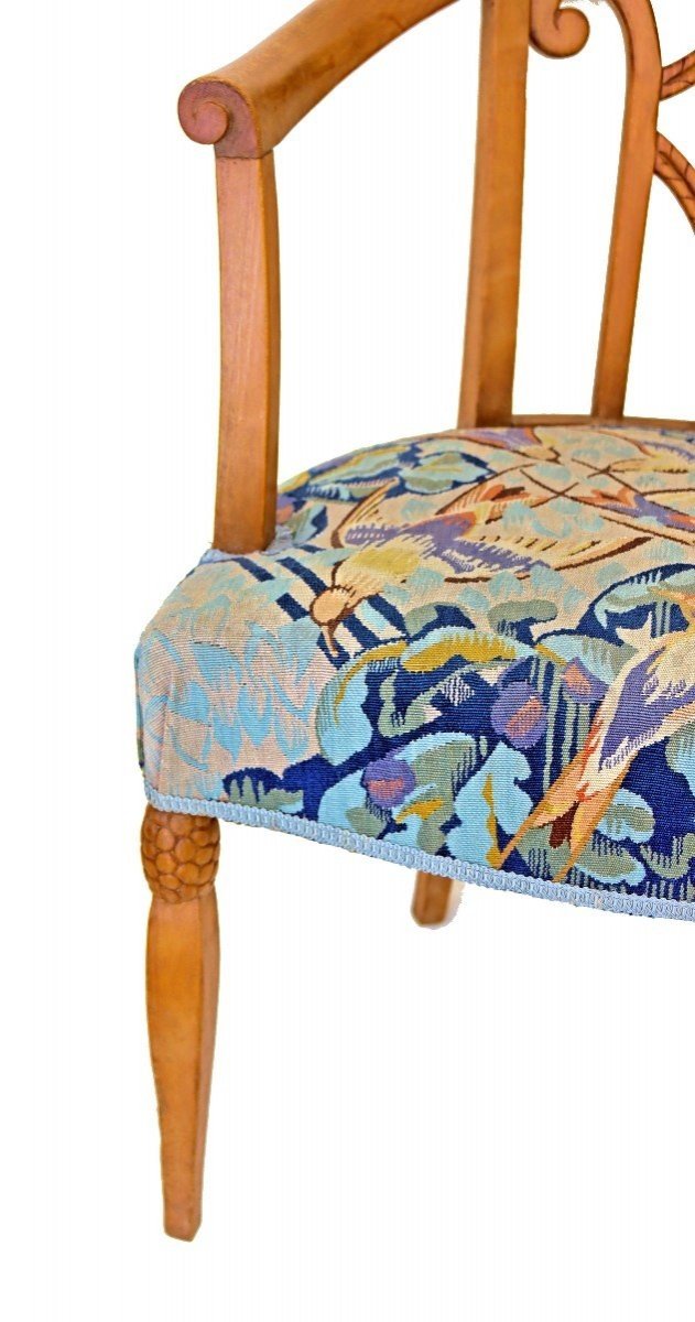 André Groult & Pinton à Aubusson (attribué) Paire De Fauteuils Art Déco 1925-photo-2