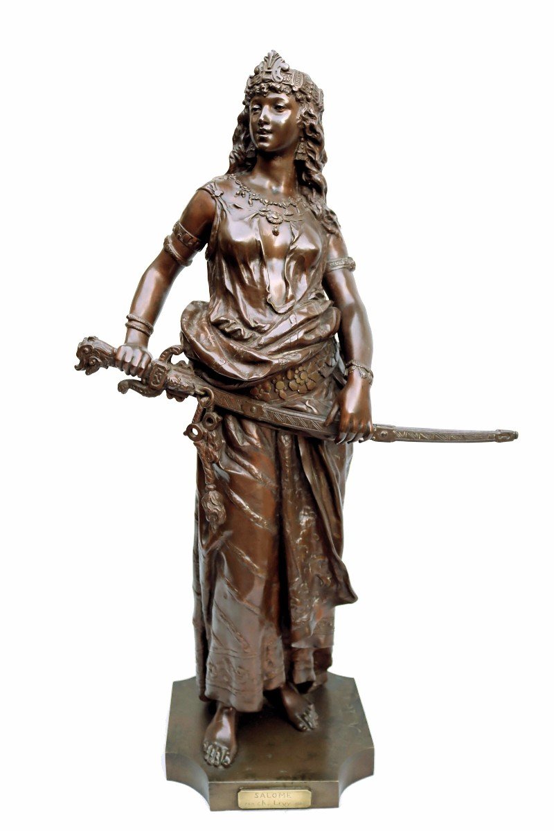 Charles Levy (1840-1899) Bronze "salomé" 85cm-photo-7