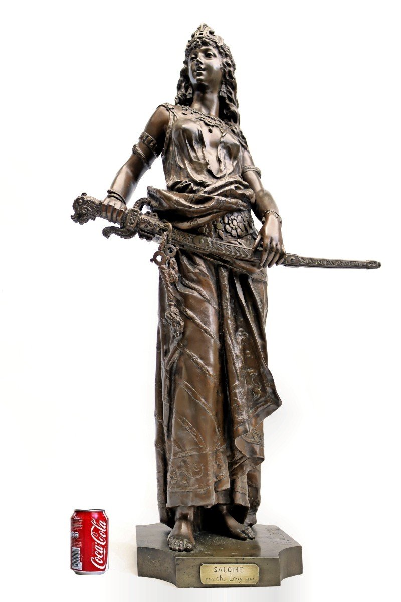 Charles Levy (1840-1899) Bronze "salomé" 85cm-photo-8