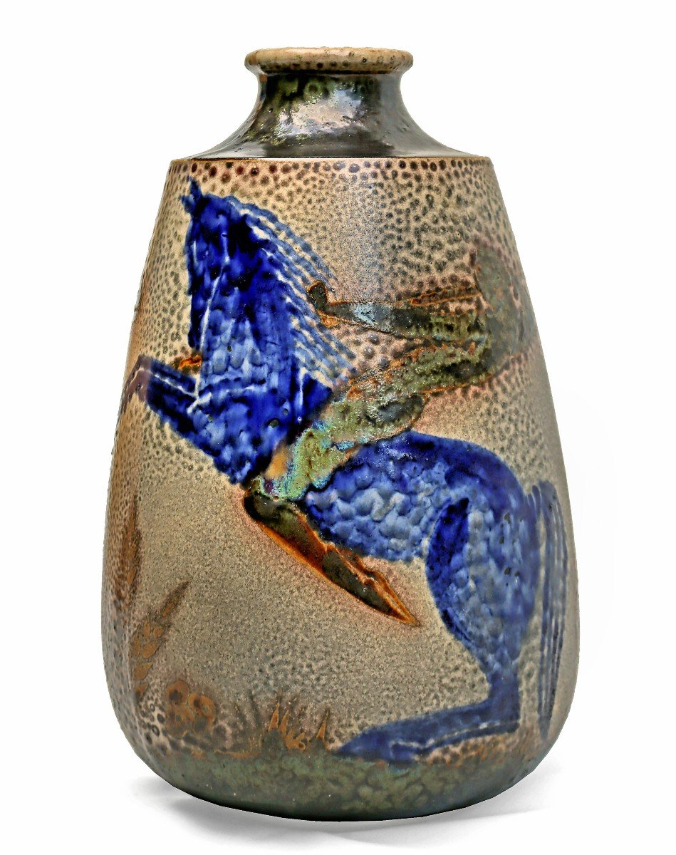 Primavera Attributed To René Buthaud (1886-1986) Large Art Deco Vase