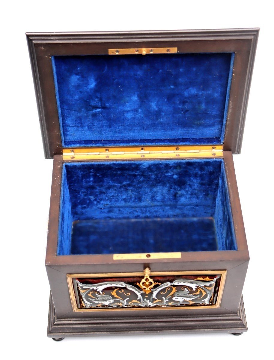 Alfred GOBERT (1822-1894) Coffret à bijoux de Vénus en Email-photo-1