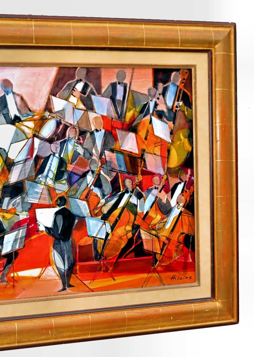 Camille Hilaire (1916-2004) Large Painting - The Symphony Orchestra-photo-3