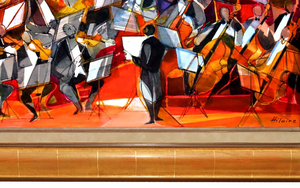 Camille Hilaire (1916-2004) Large Painting - The Symphony Orchestra-photo-4