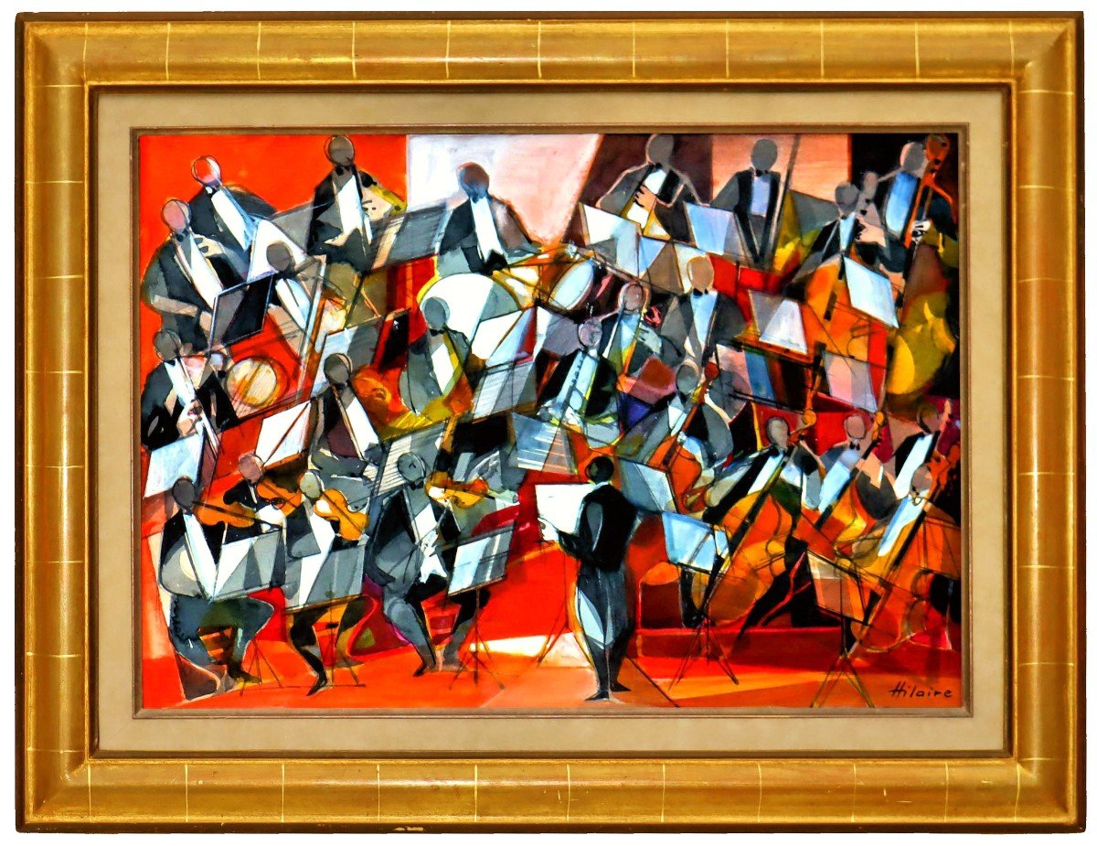 Camille Hilaire (1916-2004) Large Painting - The Symphony Orchestra