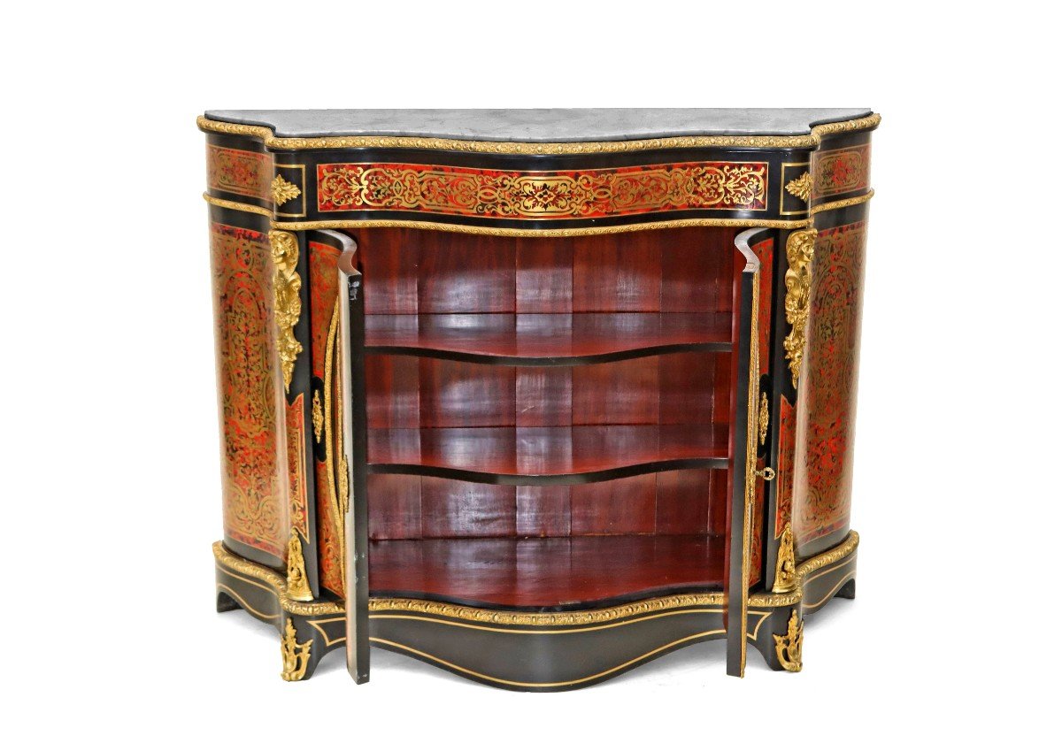 Large Boulle  From The Napoleon III Period-photo-8