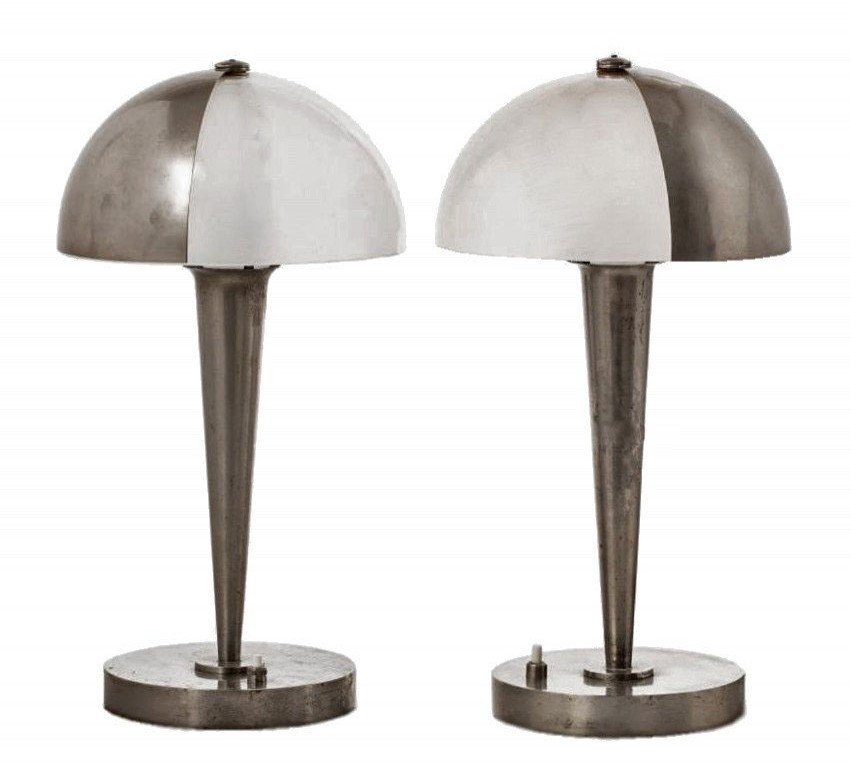 Jean Perzel (1892-1986) Paire de Lampes époque Art Déco 