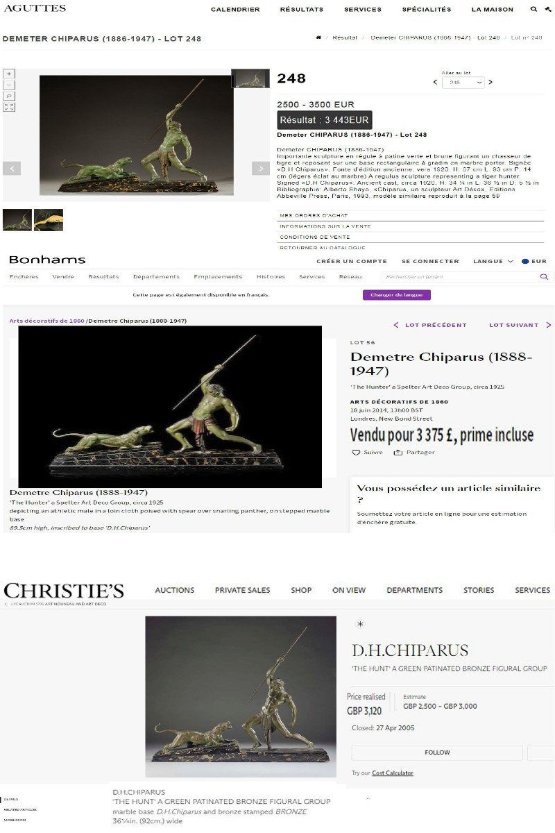 Chiparus (1886-1947) Monumental Art Deco Sculpture-photo-8