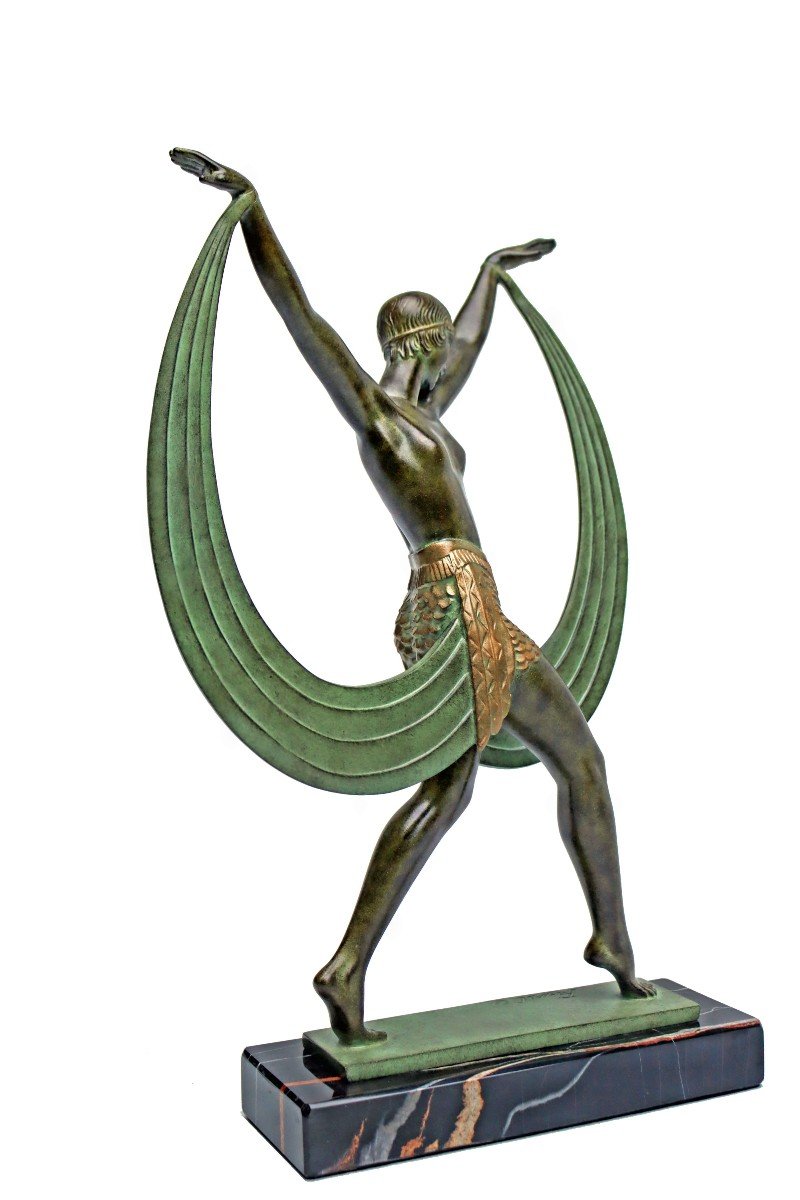 Pierre Le Faguays (1892-1962) "lysis" Great Art Deco Dancer-photo-3