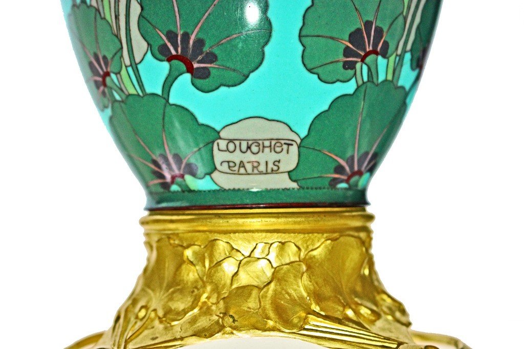 Paul Louchet (1854-1936) Rare Art Deco Vase-photo-5