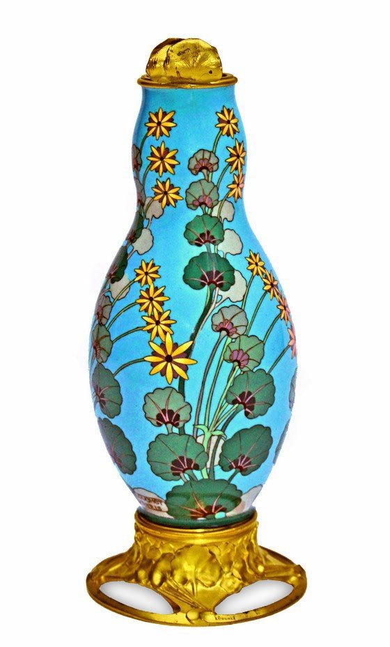 Paul-françois Louchet (1854-1936) Rare Art Deco Vase