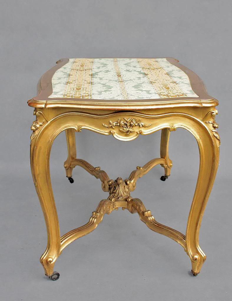 Table de milieu en bois doré époque Napoléon III-photo-1