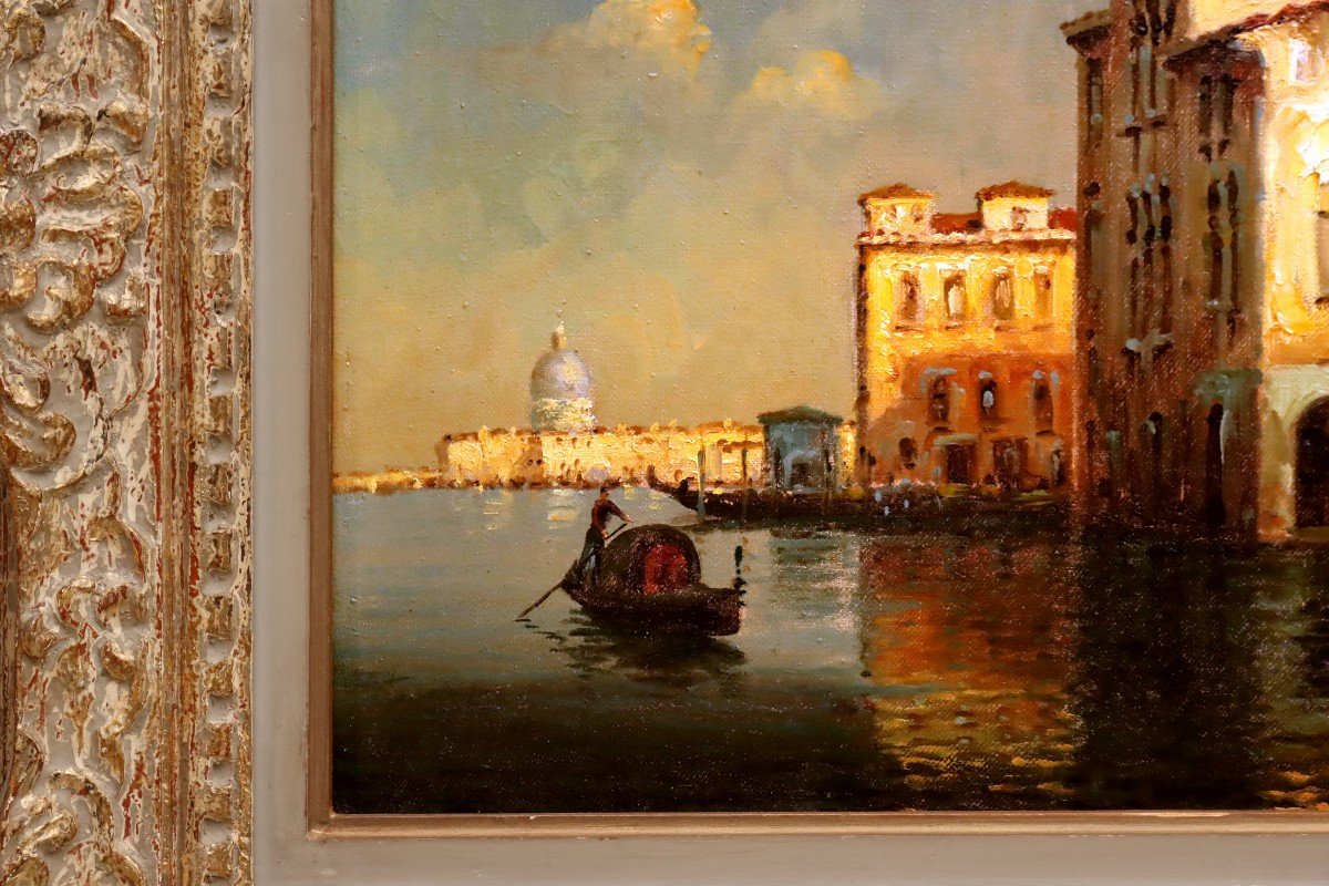 Marc Aldine (1870-1956) Impressionist View Of Venice-photo-1